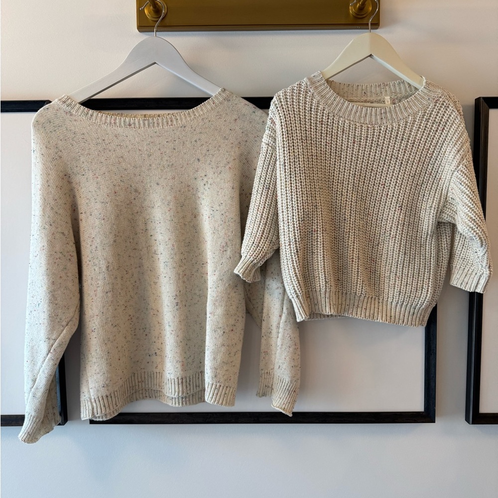 OAT Co Mommy and Toddler matching Sprinkle Knit’ Chunky Sweater